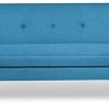 IDMarket - Canapé Droit 3 Places Lars Convertible Bleu Canard