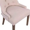 31nhZCfJfJL._AC_.jpg CLP Chaise De Salle A Manger Aberdeen en Tissu I Chaise Confortable avec Rembourrage Épais I Piétement en Bois D'Hévéa, Couleur:crème, Couleur du Cadre:Antique Clair