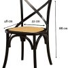 31pD9KZDUtL._AC_.jpg Biscottini Chaise bois Thonet 88x52x48 cm | Chaise salle a manger | Chaise cuisine en bois massif | Chaise bistrot | Chaise noir de jardin et salon