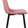 31pqzNvNrSL._AC_.jpg CLP Chaise De Salle A Manger Giverny en Tissu Ou Velours I Chaise avec Dossier Matelassée Pieds en Metal I Charge Max.150 Kg, Couleur:Rose, matière:Velours