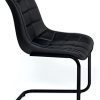 31q-IKdqcL._AC_.jpg IDMarket - Lot de 4 chaises Mae Noires en PU pour Salle à Manger