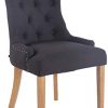 31qcRMyUWZL._AC_.jpg CLP Chaise De Salle A Manger Aberdeen en Tissu I Chaise Confortable avec Rembourrage Épais I Piétement en Bois D'Hévéa, Couleur:crème, Couleur du Cadre:Antique Clair