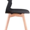 31qnmgfKdxL._AC_.jpg Herbalady Lot de 4/6 chaises, design simple avec dossier ouvert - pour la salle à manger, le salon, la chambre - 2 styles et plusieurs couleurs disponibles (Noir, 4)