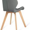 31sFTTpPwL._AC_.jpg IDMarket - Lot de 4 chaises ROBINE Gris foncé pour Salle à Manger