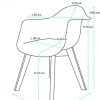 31sOWLiipL._AC_.jpg KAYELLES Lot de 2 chaises scandinaves Patchwork, Salle à Manger, Cuisine - NEDA (Patchwork Bleu)