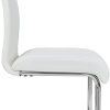 31ytWoSigmL._AC_.jpg IDIMEX Lot de 4 chaises de Salle à Manger ALADINO piètement chromé revêtement synthétique Blanc