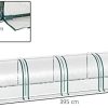 31zFjPgCihL._AC_.jpg HOMCOM Serre de Jardin Tunnel 4L x 1l x 0,8H m 4 Portes zippées bâche PVC Transparent métal époxy Vert