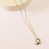 31zYb6UfJDL._AC_.jpg Collier classique élégant avec inscription gravée « I Love You Forever » pour femme – Doré