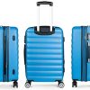ITACA - Valise de Voyage Rigide 4 Roues Trolley de Taille Moyenne 65 cm en ABS. Extensible Résistante et Légère. Poignée 2 Anses et Cadenas. Étudiant et Professionnel. 71260, Couleur Bleu Cyan