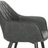 WOLTU BH251an-1,1 Chaise de Salle à Manger Moderne Chaise de Cuisine en Similicuir et métal,Anthracite