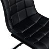 410QJ1RicLL._AC_.jpg IDMarket - Lot de 4 chaises Mae Noires en PU pour Salle à Manger