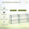 411JU81IUoL._AC_.jpg HOMCOM Serre de Jardin Tunnel 4L x 1l x 0,8H m 4 Portes zippées bâche PVC Transparent métal époxy Vert