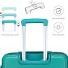 411LocCytqS._AC_.jpg Kono Set de 2 Valises de Voyage Rigide Bagage Cabine à Main 55cm Légere à 4 roulettes avec Serrure TSA + Portable Vanity Case (Turquoise)
