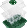 411laytFR0L._AC_.jpg Fuuner Bac à semis, Lot de 12 Plateaux de Germination à 12 cellules Serre Interieur Plateaux de Culture, Serre Intérieure Pépinière Boîte Propagateur Jardin, Bac Culture avec Couvercle et Ventilation