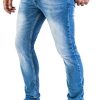 Jeans Rock Rock Designer Designer pour Hommes Jeans Stretch Slim Fit Coupe Slim [RC-2131 - Bleu très Clair - W31 L34]
