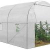 413leKgoH5L._AC_.jpg IDMarket - Bâche de Rechange 130G/M² pour Serre Tunnel 6M² Blanche 2 Sections Roma