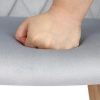 414Dr-OOurL._AC_.jpg Wolmics Chaise de Salle à Manger Lot de 2 avec Accoudoirs Chaise Fauteuil Scandinave Velours,Chaise Salon à Manger Chaise Cuisine Gris Clair Pieds en Bois Massif