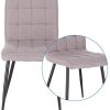 414I2EtqGML._AC_.jpg Lestarain Lot de 6 Chaises de Salle à Manger Rétro Chaises de Cuisine Chaises de Salon Rembourrée en Lin,Pied en métal,Chaises avec Dossier Gris Clair