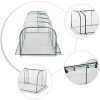 417dS1RP0tL._AC_.jpg HOMCOM Serre de Jardin Tunnel 4L x 1l x 0,8H m 4 Portes zippées bâche PVC Transparent métal époxy Vert