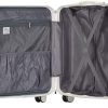 417pPqJl4TL._AC_.jpg BONTOUR Wave Valise Bagage à Main avec Serrure TSA, Valise de Voyage Rigide à 4 roulettes, Trolley Cabine 55x40x20cm (Blanc, Bagage Cabine)