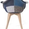 418DZlFSHGL._AC_.jpg KAYELLES Lot de 2 chaises scandinaves Patchwork, Salle à Manger, Cuisine - NEDA (Patchwork Bleu)