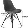 4192o2AFDTL._AC_.jpg SAM Lot de 4 baquets Coussin Cuir synthétique avec Pieds en métal Noir-Chaise de Salle à Manger de Style scandinave, 48 x 55 x 86 cm