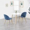 4199aVRFS5L._AC_.jpg GrandCA HOME Chaise en Velours-Lot de 2 chaises de Salle à Manger, Convient pour Salle à Manger Salon Salon Chambre (Bleu-2)