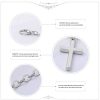 419NRrh-PeL._AC_.jpg Jovono Collier à la mode pendentif croix chaîne de bijoux pour femmes et filles (Argent)
