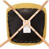 41A2-elUnHL._AC_.jpg GOLDFAN Lot de 4 Chaises de Salle à Manger Chaise en Tissu de Cuisine Scandinave Chaises de Salon avec Pieds en métal,Jaune