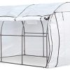 41A5cVCQNeL._AC_.jpg Sekey Serre de Jardin Tunnel 200x300x190cm Serre Grande, Serre de Jardin pour Tomates Blanc