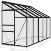 41A7XI6Eu2S._AC_.jpg Tidyard Serre de Jardin Serre Panneau de Polycarbonate Résistance aux UV Anthracite Aluminium 6,5 m³
