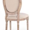 41AfsHNEPL._AC_.jpg Menzzo Chaises salle manger | Chaise MEDAILLON de Salle A Manger, Salon Ou Cuisine | Lot de 2 |Tissu Beige| Chaise Louis Xvi | Confortable | Dimensions: L49 cm x P46 cm x H96 cm Assise: H43 cm