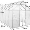 41BkSx20t1L._AC_.jpg Zelsius Serre en Aluminium pour Le Jardin | 310 x 190 cm | Panneaux de 6 mm | Utilisable Serre à tomates, châssis de Couche et Serre à Plantes (avec Base)