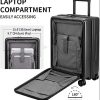 41BuOtujOLL._AC_.jpg LEVEL8 Spinner S Bagage Cabine, Valise Cabine à Roulette Poids Léger,Bagage à Main Valise,Valise Trolley 4 Doubles Roues, Valise à roulettes, 54cm, 35L, Noir