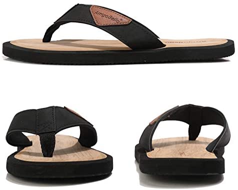 ARRIGO BELLO Tongs Femme Mode Cuir Chaussures de Plage Bascule Piscine Bain Antidérapant Sandales Taille 36-41 