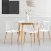 41CmPzasXL._AC_.jpg IDMarket - Lot de 4 chaises Lily Blanches pour Salle à Manger
