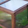 41FtdGfOeqL._AC_.jpg Outsunny Mini Serre sur Pieds dim. 90L x 50l x 93H cm Toit ouvrable Panneaux de Polycarbonate Bois Sapin traité