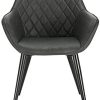 WOLTU BH251an-1,1 Chaise de Salle à Manger Moderne Chaise de Cuisine en Similicuir et métal,Anthracite