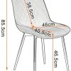41IFWMCyWxL._AC_.jpg WOLTU 4 Chaises de Salle à Manger en Velours et métal,Chaises de Salon Chaises de Cuisine Noir BH209sz-4