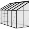41JBgn53MRS._AC_.jpg Tidyard Serre de Jardin Serre Panneau de Polycarbonate Résistance aux UV Anthracite Aluminium 6,5 m³