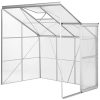 41Jfqjt5NVL._AC_.jpg TecTake 800406 Serre de Jardin avec Base Alu Polycarbonate Adossée 4,09 m³ - diverses modèles - (192x128x202 cm | no. 402470)