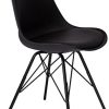 41K5kkbnEmL._AC_.jpg SAM Lot de 4 baquets Coussin Cuir synthétique avec Pieds en métal Noir-Chaise de Salle à Manger de Style scandinave, 48 x 55 x 86 cm