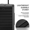 41KRhK7L9aL._AC_.jpg LEVEL8 Spinner S Bagage Cabine, Valise Cabine à Roulette Poids Léger,Bagage à Main Valise,Valise Trolley 4 Doubles Roues, Valise à roulettes, 54cm, 35L, Noir