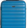 ITACA - Valise de Voyage Rigide 4 Roues Trolley de Taille Moyenne 65 cm en ABS. Extensible Résistante et Légère. Poignée 2 Anses et Cadenas. Étudiant et Professionnel. 71260, Couleur Bleu Cyan
