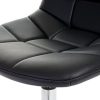 41LiJt-MfzL._AC_.jpg Chaise de Salle à Manger HWC-A60, Chaise pivotante, Design rétro - Similicuir Noir, Pied chromé