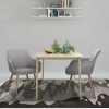 41NNx-tilmL._AC_.jpg Lestarain Chaise de Salle à Manger Lot de 4 avec Dossier et Accoudoir,Chaise de Cuisine Gris Clair Fauteuil Scandinave Assise en Velours et Pieds en Métal