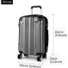 41NmZWkQykL._AC_.jpg Kono Bagages à Coque Dure en ABS léger Valise Gris 4 Roues Spinner Business Trip Trolley(65cm)