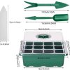 41OeyJpSktL._AC_.jpg Fuuner Bac à semis, Lot de 12 Plateaux de Germination à 12 cellules Serre Interieur Plateaux de Culture, Serre Intérieure Pépinière Boîte Propagateur Jardin, Bac Culture avec Couvercle et Ventilation