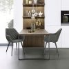 WOLTU BH251an-1,1 Chaise de Salle à Manger Moderne Chaise de Cuisine en Similicuir et métal,Anthracite