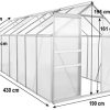 41U4s2zHdtL._AC_.jpg Zelsius Serre en Aluminium pour Le Jardin | 430 x 190 cm | Panneaux de 6 mm | Utilisable Serre à tomates, châssis de Couche et Serre à Plantes (sans Base)